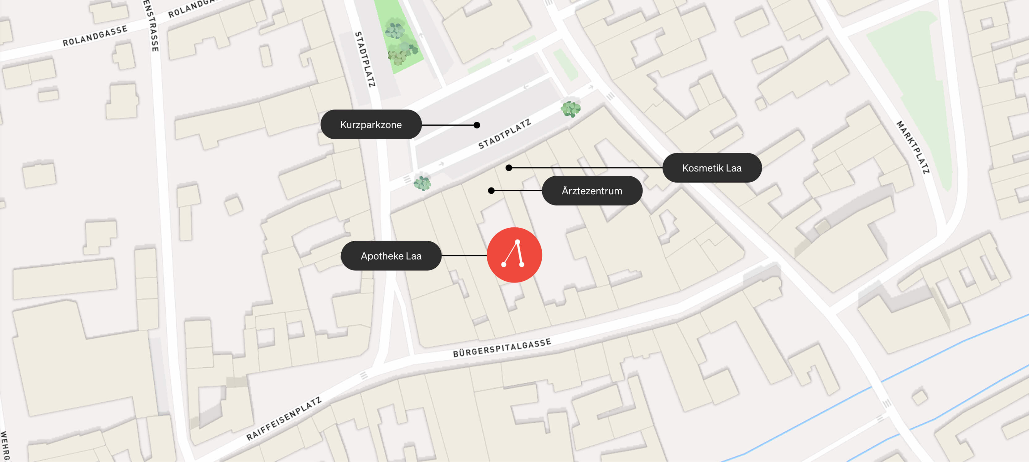 Karte der Apotheke Laa an der Thaya